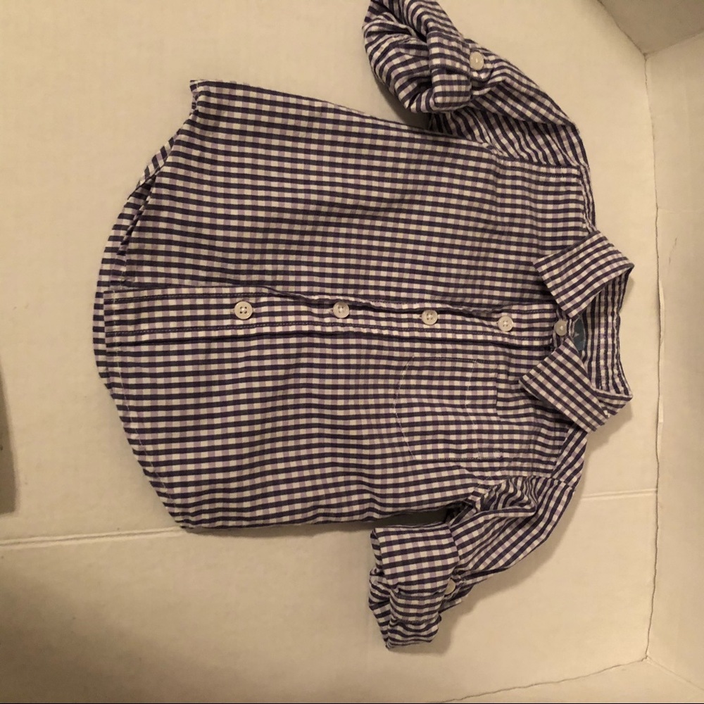 Baby gap matching outfit purple button up & khakis - Picture 8 of 8